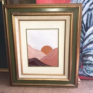 Art Nouveau Print mid century Nordic canvas